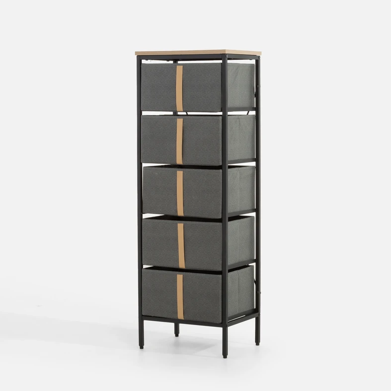 Vysoká komoda z textilu LENISSO