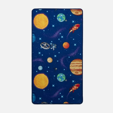 Detský koberec vesmír tmavomodrý GALAXY 80x150 cm