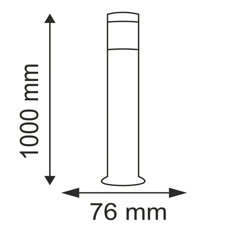 Vonkajšie stojacie svietidlo sivé OSLO 100 cm