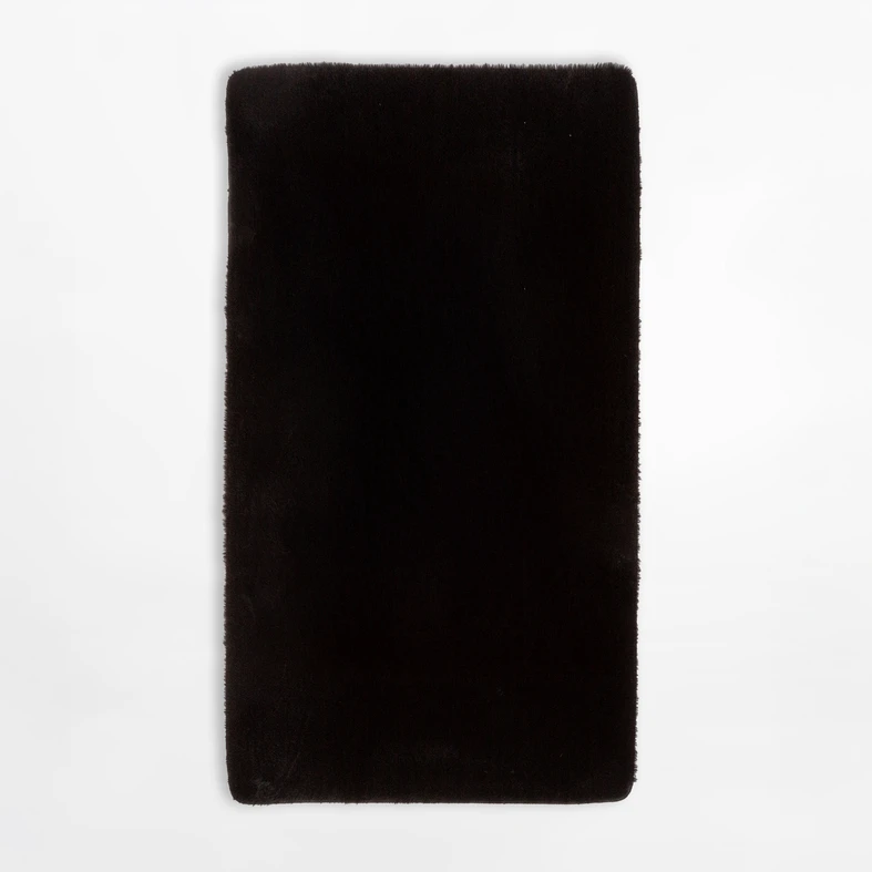 Moderný koberec RABBIT čierny, 80x150 cm