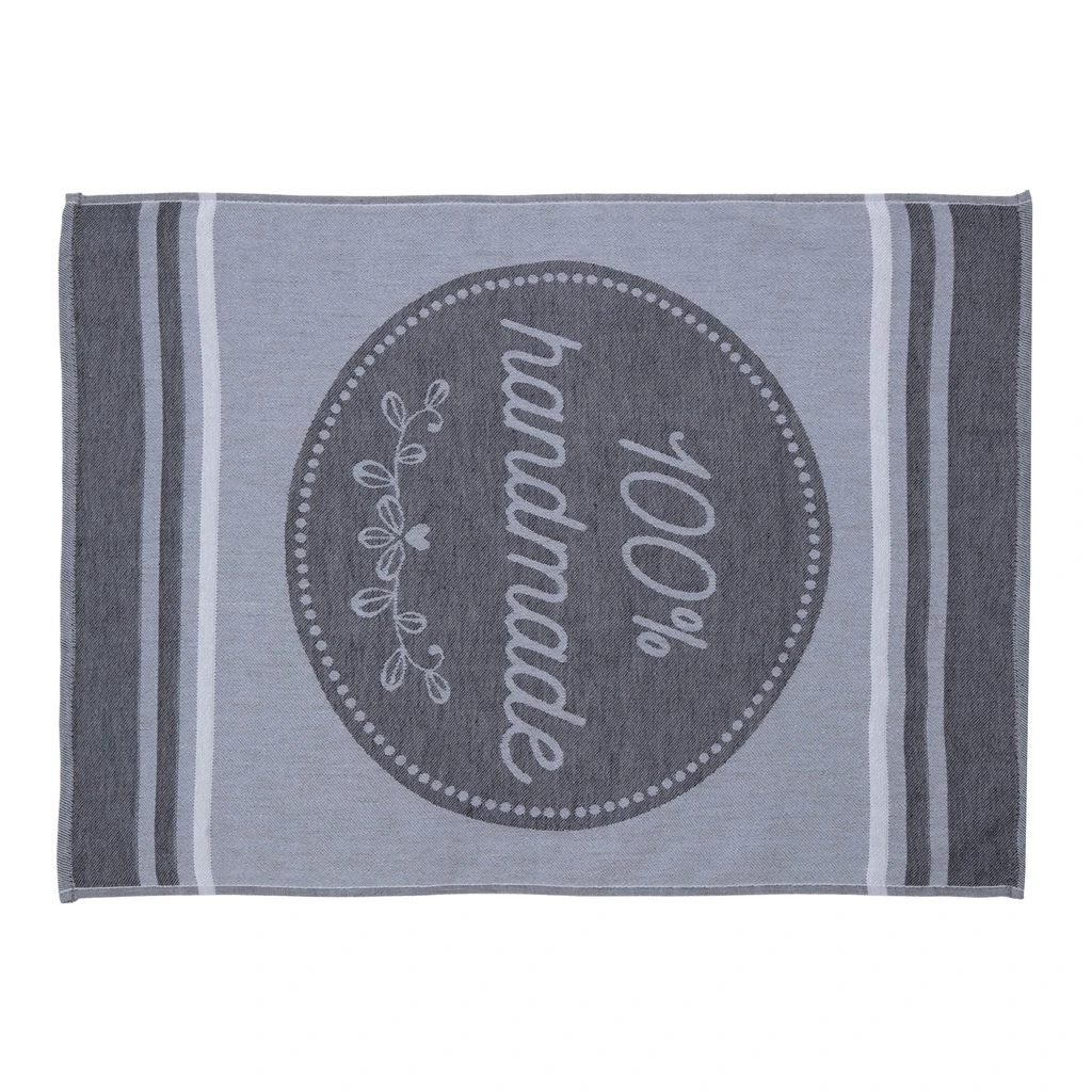 Kuchynská utierka HANDMADE, sivá 50x70 cm