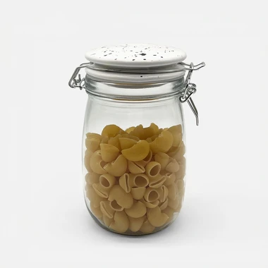 Sklenená nádoba s keramickým vekom 1 l