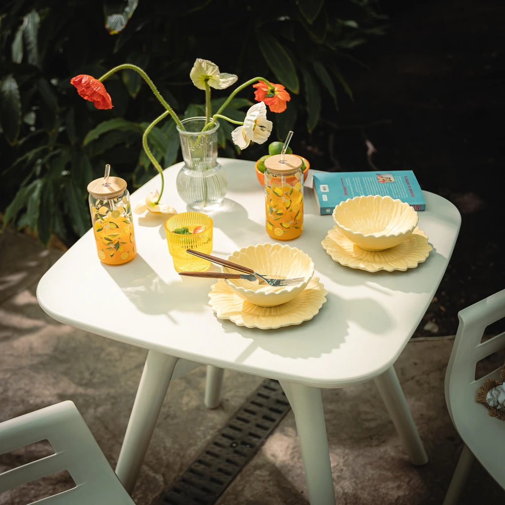 Pohár s bambusovým viečkom a slamkou CITRÓNY 500 ml