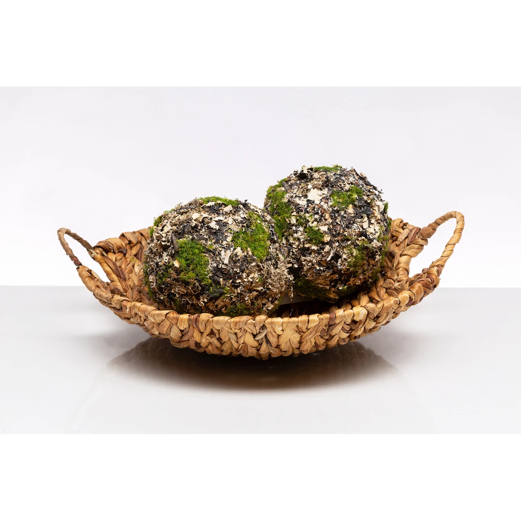 Dekoračný pletený kôš s rúčkami