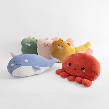 Vankúš plyšák dinozaurus RAINBOW 25x55 cm