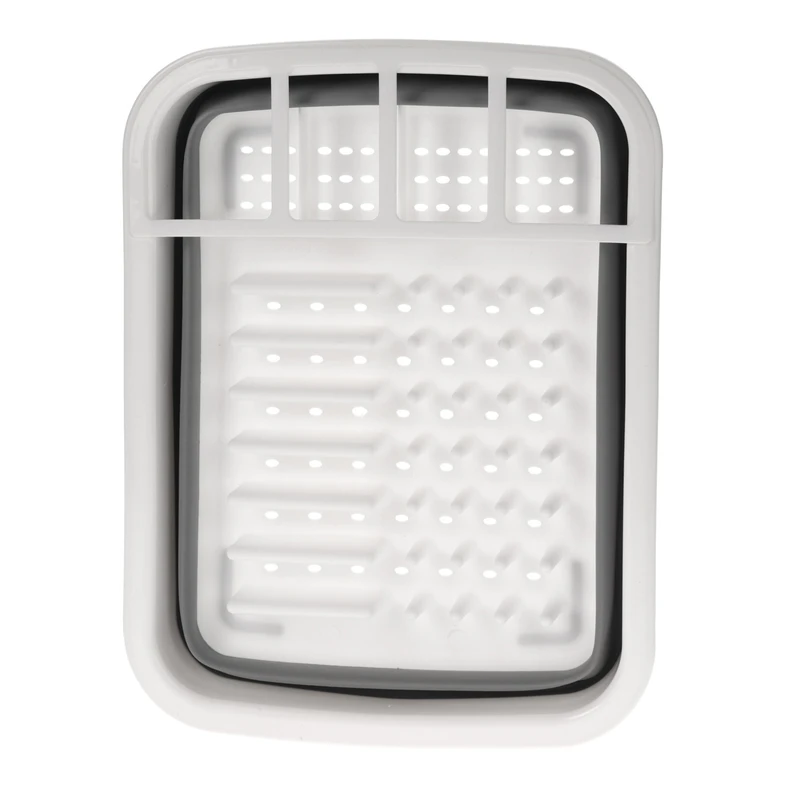 Odkvapkávač na riad skladací sivý