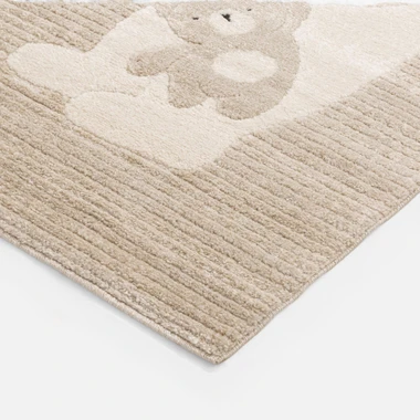 Krémový koberec s medvedíkom KIDY 80x150 cm