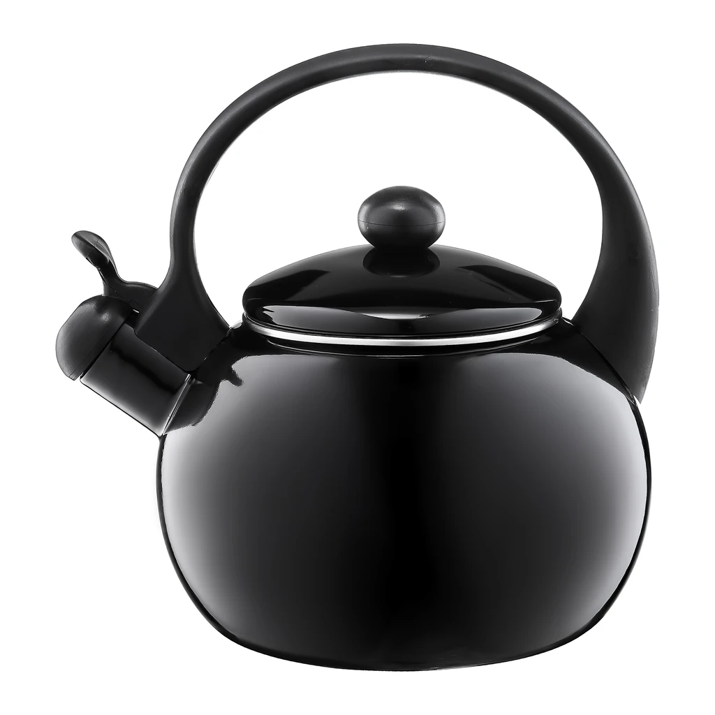 Smaltovaný čajník na plyn a indukciu čierny MERVE 1,9 l