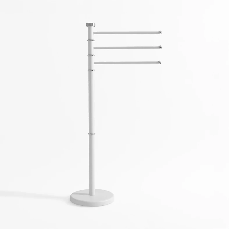 Stojací vešiak na uteráky biely 90 cm