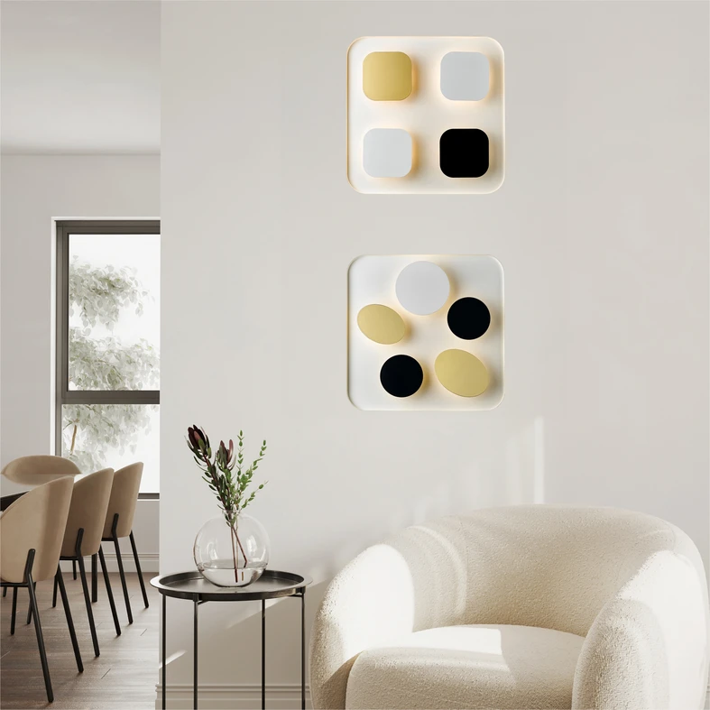 CONSTELLATION przykuwa uwagę designem - posiada geometryczny kształt i białą oprawę.