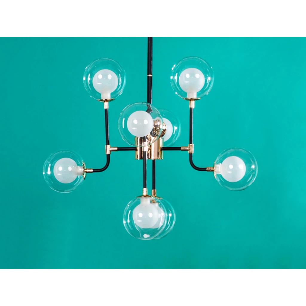 Čierno-zlatý luster RIANO 59 cm