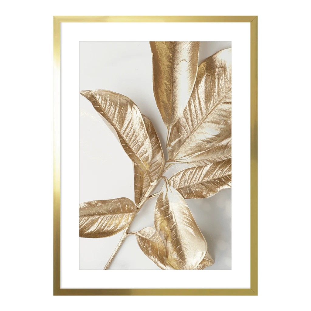Obraz zlaté lístia GOLDEN LEAVES 53 x 73 cm