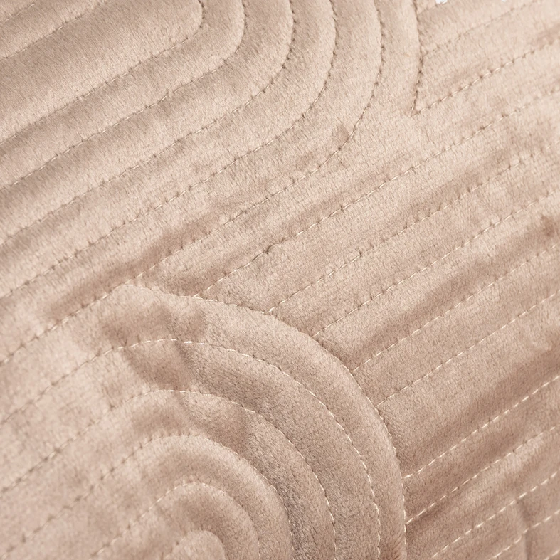 Geometrická velúrová obliečka na vankúš sivá JONES 45x45 cm