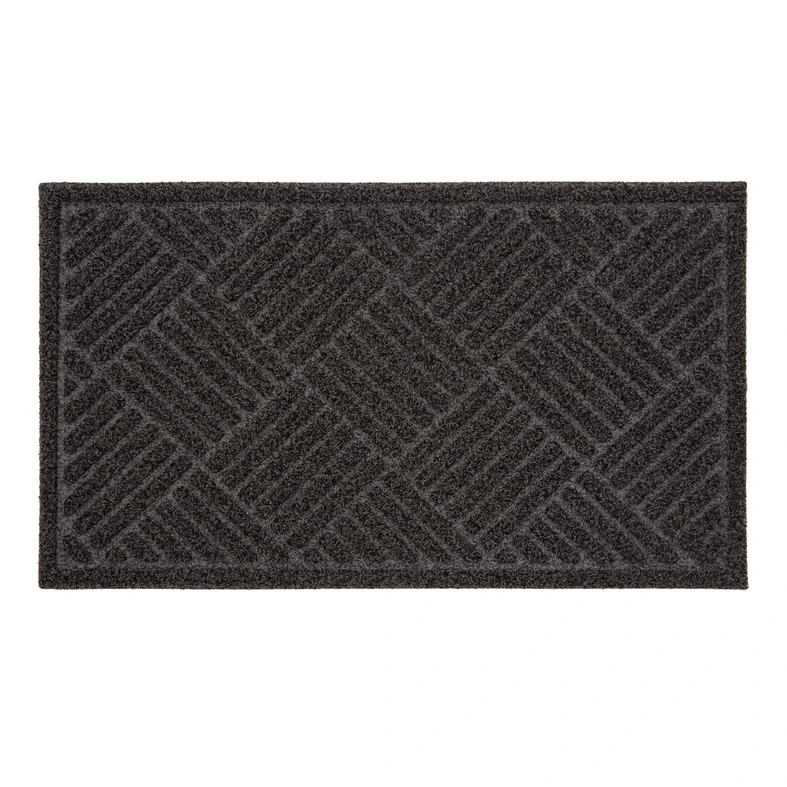 Šedá rohožka so štvorcovým vzorom 45x75 cm