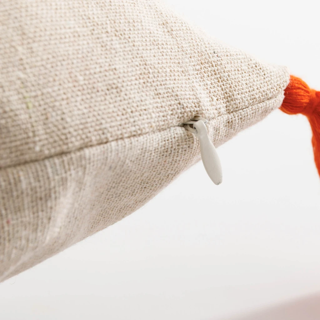 Dekoračná obliečka so strapcami oranžová FLORIA 45x45 cm