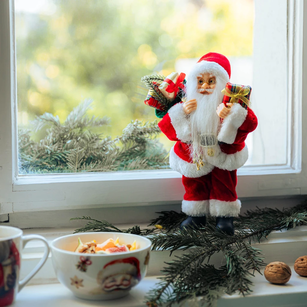 Vianočná figúrka MIKULÁŠ červený 25 cm