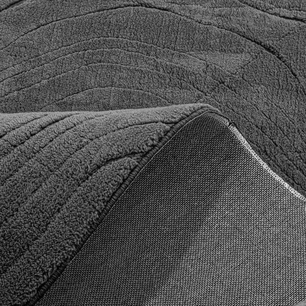 Moderný koberec ACTION, čierny, 80x150 cm