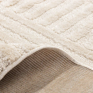 Bielo-krémový koberec geometrický MONTY 120x170 cm