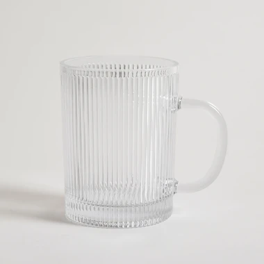 Sklenený pruhovaný hrnček FIRENZA 350 ml