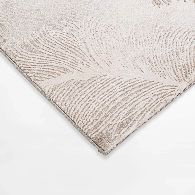 Koberec so vzorom peria SPAZZIO, krémový, 120x170 cm