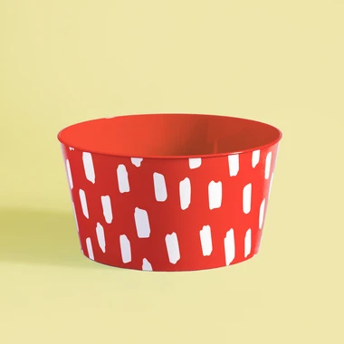 Súprava 4 plastových červených misiek 750 ml