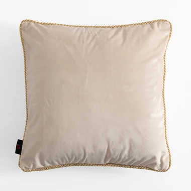 Velúrová obliečka na vankúš krémová LILLE 60x60 cm