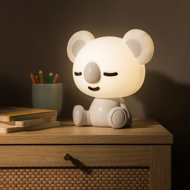 Nočná LED lampa sivá KOALA