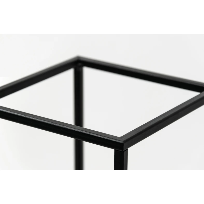 Stojan na kvetináč loft čierny LILLIE 47 cm