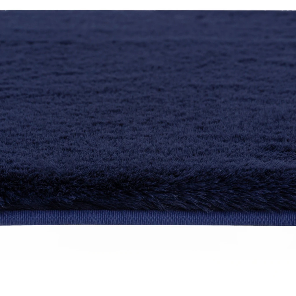 Tmavomodrý koberec s dlhým vlasom MOBAH 53x80 cm