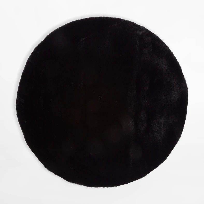 Okrúhly koberec RABBIT, čierny, 120 cm