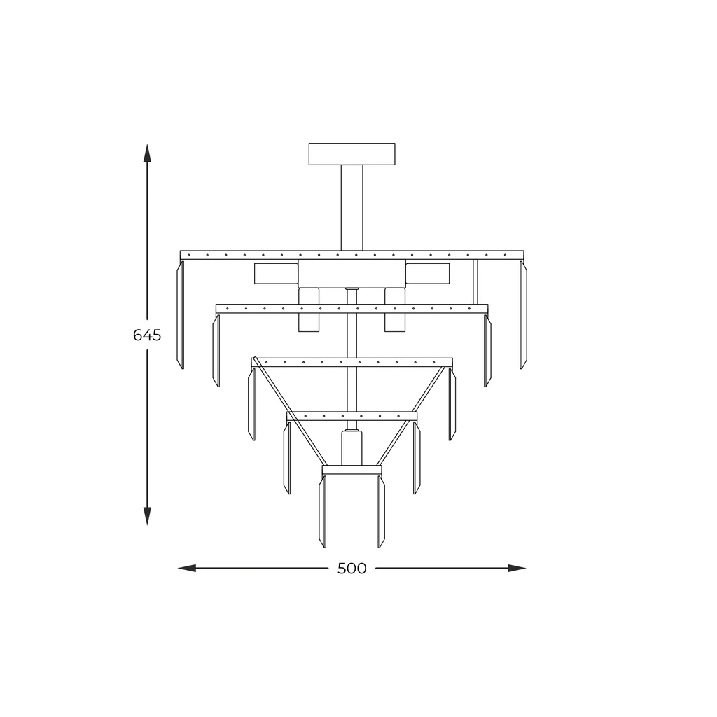 Z lampą sufitową AMEDEO bez trudu rozświetlisz przestronny salon lub jadalnię. 10 żarówek w oprawie lampy sprawi, że kiedy zapadnie zmierzch, po zapaleniu światła w domu znów będzie jasno, jak w dzień.