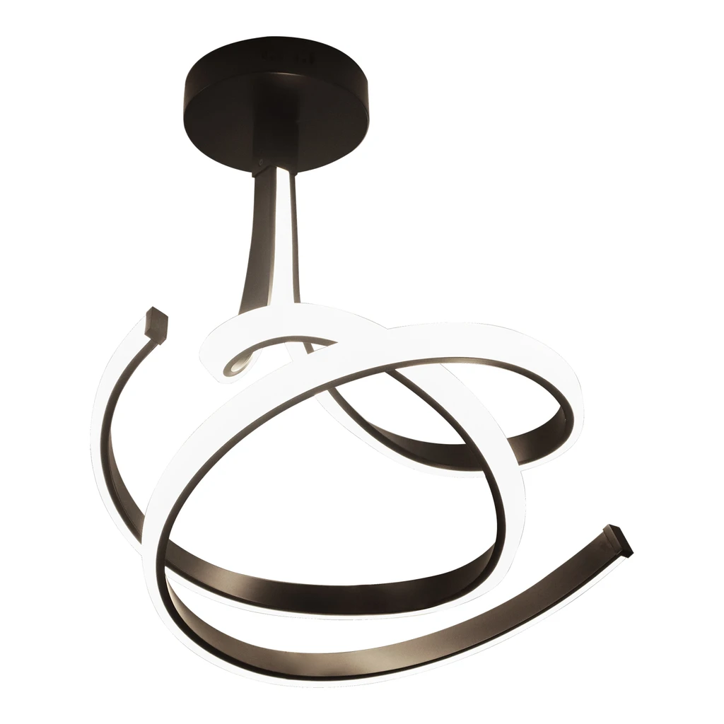 LED prisadený luster čierny VISO 60 cm