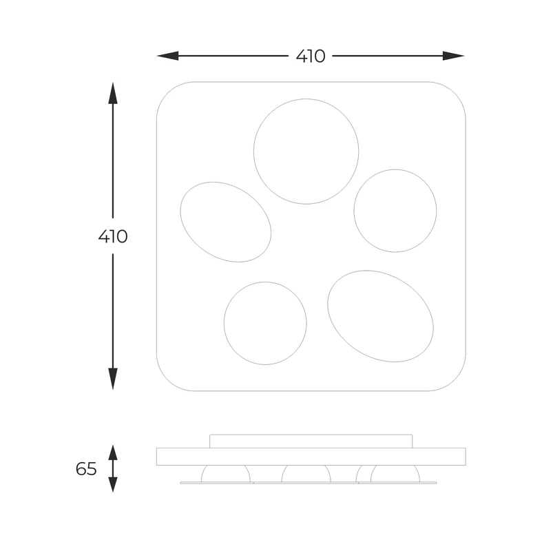 CONSTELLATION przykuwa uwagę designem - posiada geometryczny kształt i białą oprawę.
