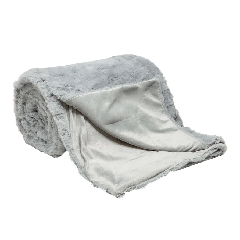 Šedá vlnená deka MAISON 220x200 cm