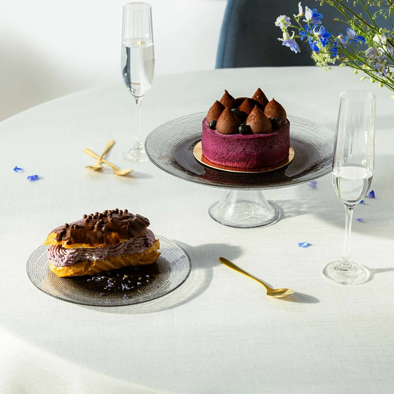 Sklenený ombre tanier 21 cm