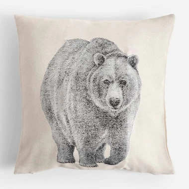 Dekoračná obliečka na vankúš MOLLIE s medveďom 45x45 cm