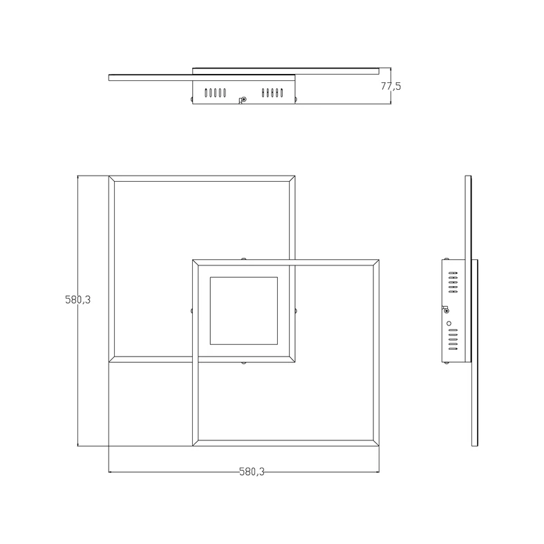 Stropné svietidlo LED RGB čierne LUMI s diaľkovým ovládačom