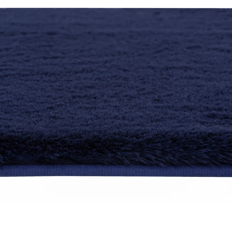 Tmavomodrý koberec s dlhým vlasom MOBAH 53x80 cm