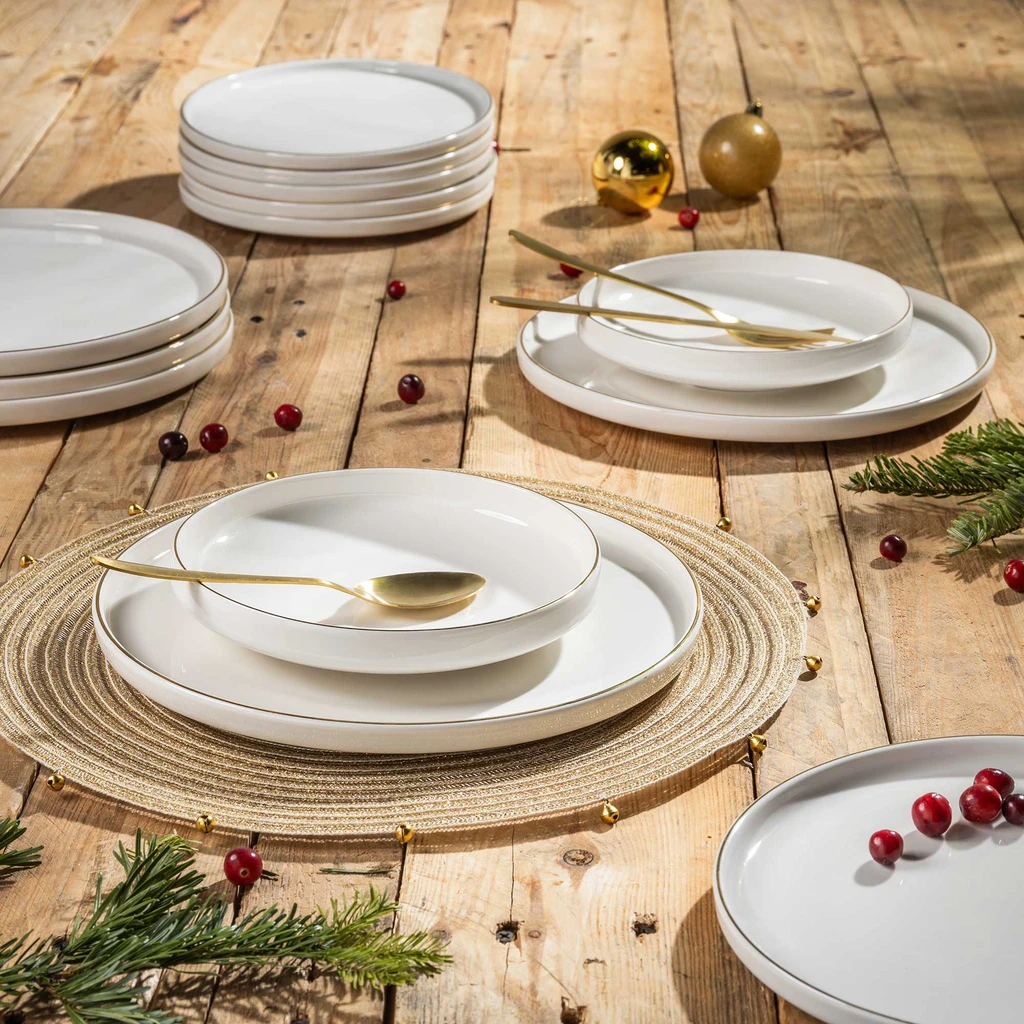 Jedálenská súprava v glamour štýle CARLA 18-dielna