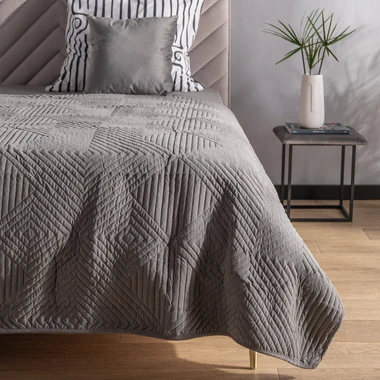 Prehoz na posteľ MATTO sivý 200x220 cm