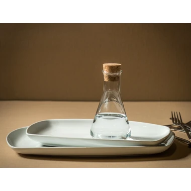 Porcelánový tanier QUADRO biely 30x19,5 cm