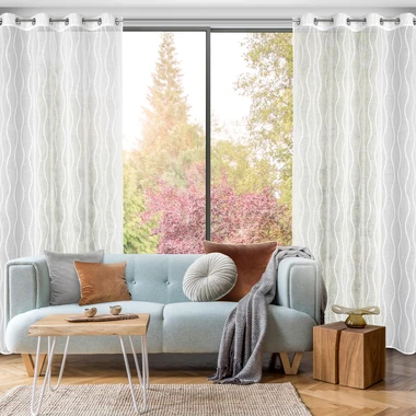 Záclona na bielych priechodkách FELICIA 140x250 cm