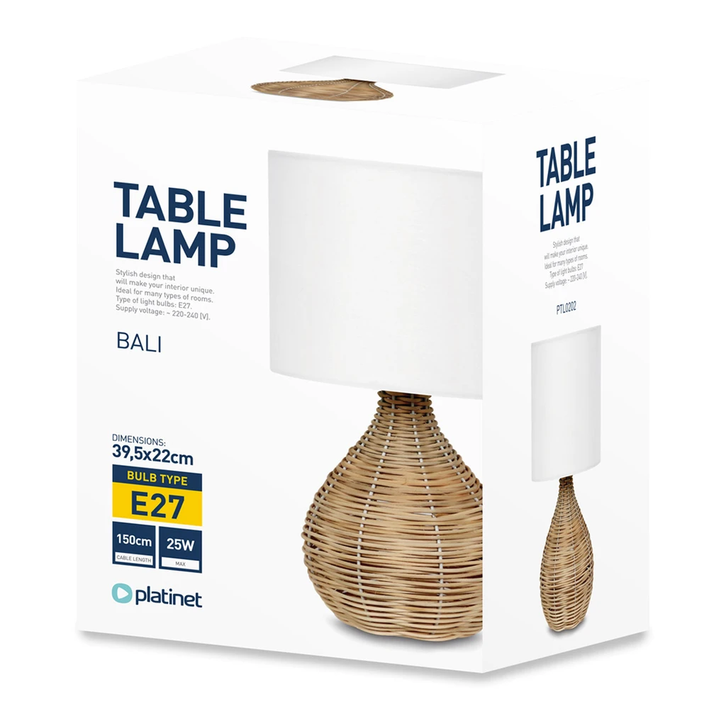Ratanová stolná lampa BALI