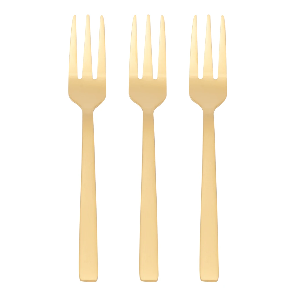 Vidlička na tortu PIANO GOLD, sada 3 ks
