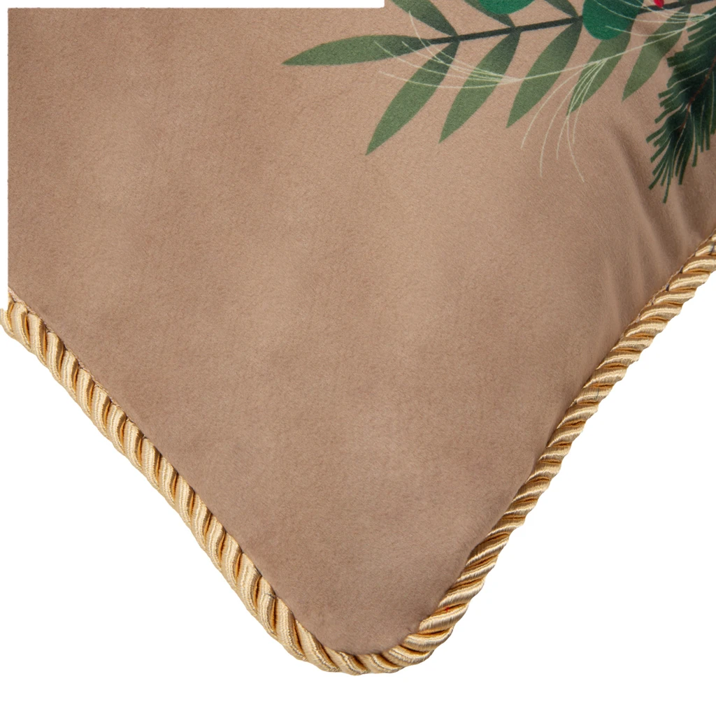 Vianočná obliečka na vankúš béžová YORK 45x45 cm