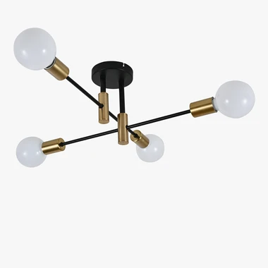 Stropné svietidlo DORADO 4 čierno-zlaté