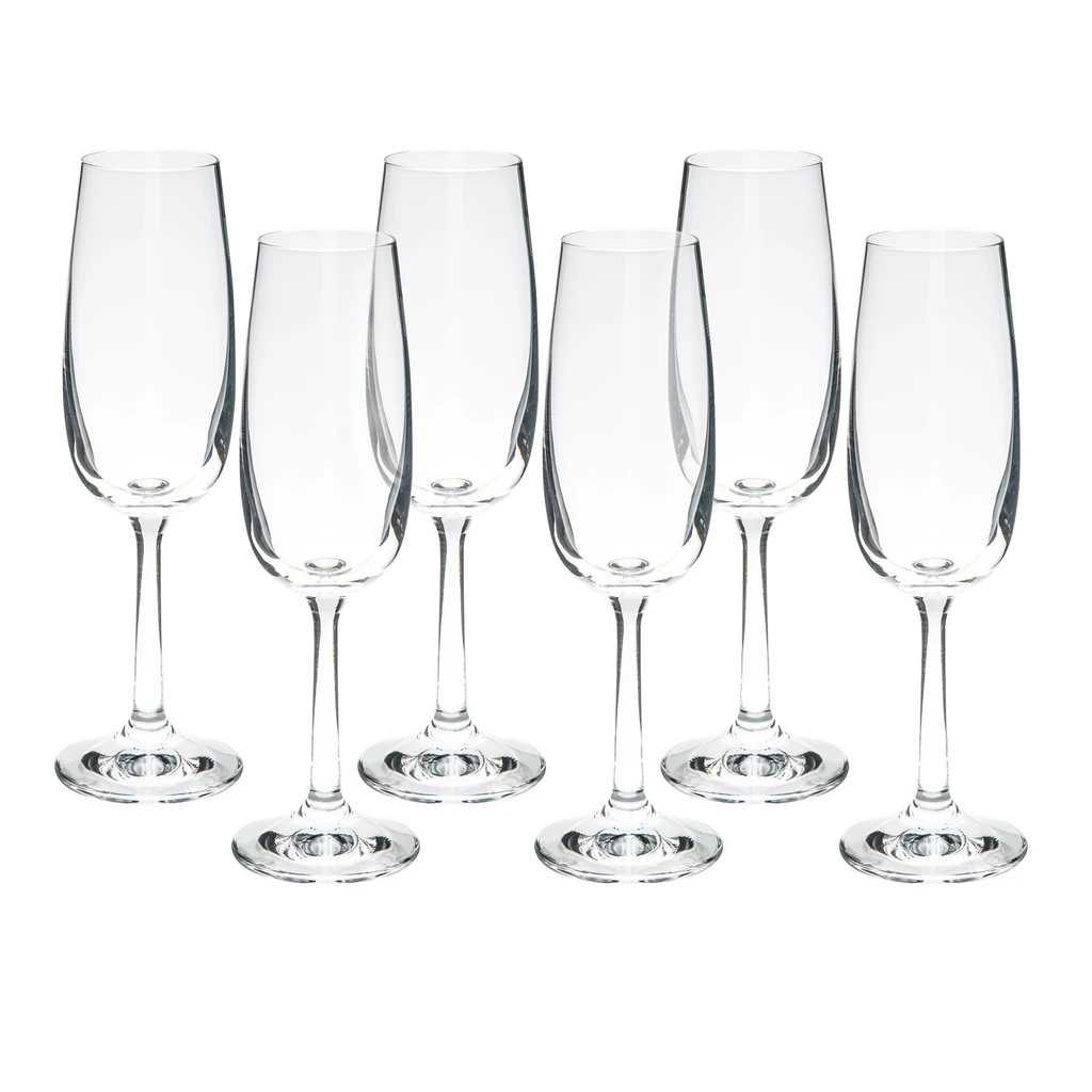 Súprava 6 pohárov na šampanské PURE 170 ml