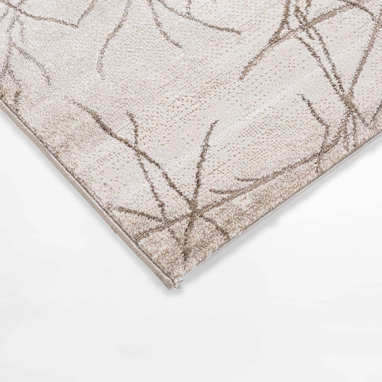 Koberec so vzorom konárov SPAZZIO, krémový, 120x170 cm