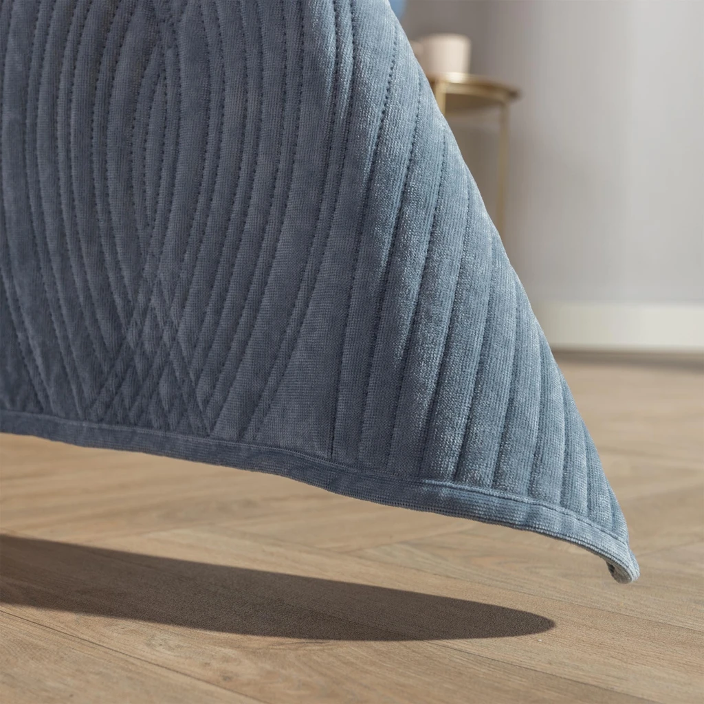 Prehoz na posteľ svetlomodrý SILKY 180x200 cm