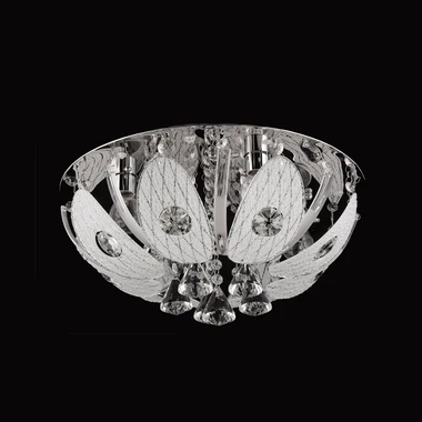 LED stropné svietidlo s diaľkovým ovládaním glamour chróm fi 40 cm